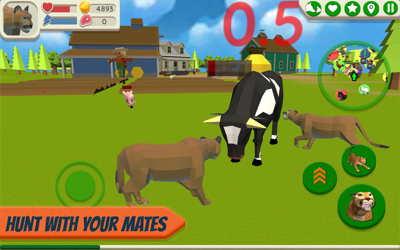 اسکرین شات 1 بازی Cougar Simulator: Big Cats