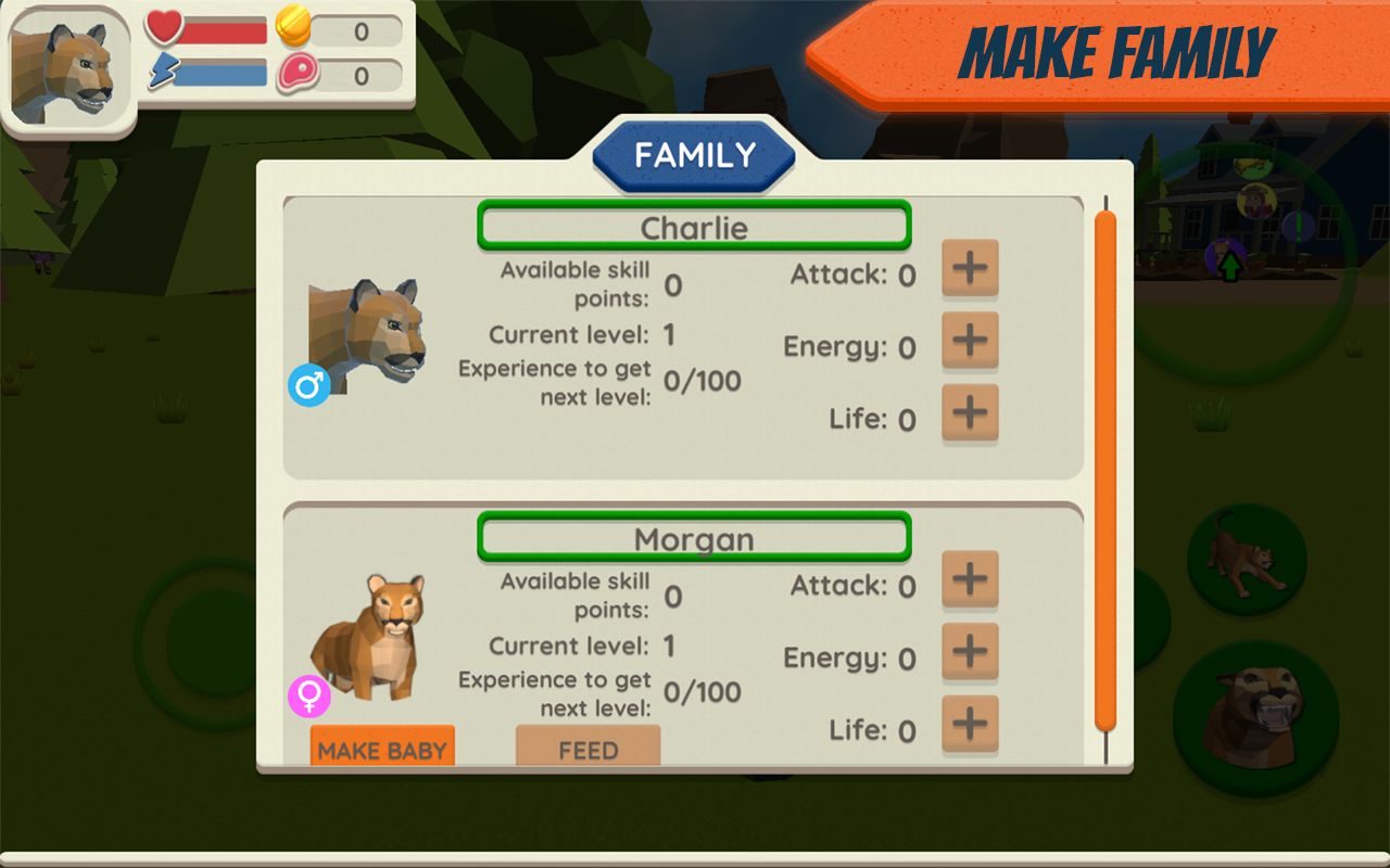 اسکرین شات 3 بازی Cougar Simulator: Big Cats