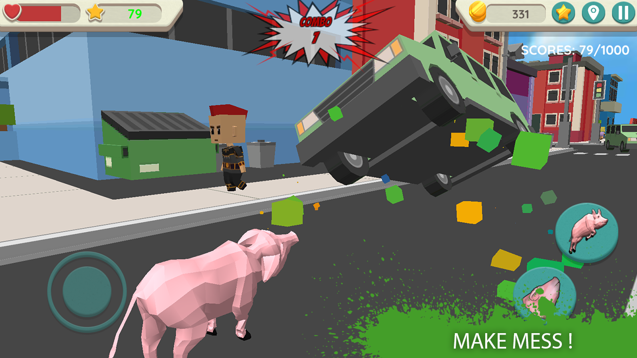اسکرین شات 1 بازی Crazy Pig Simulator