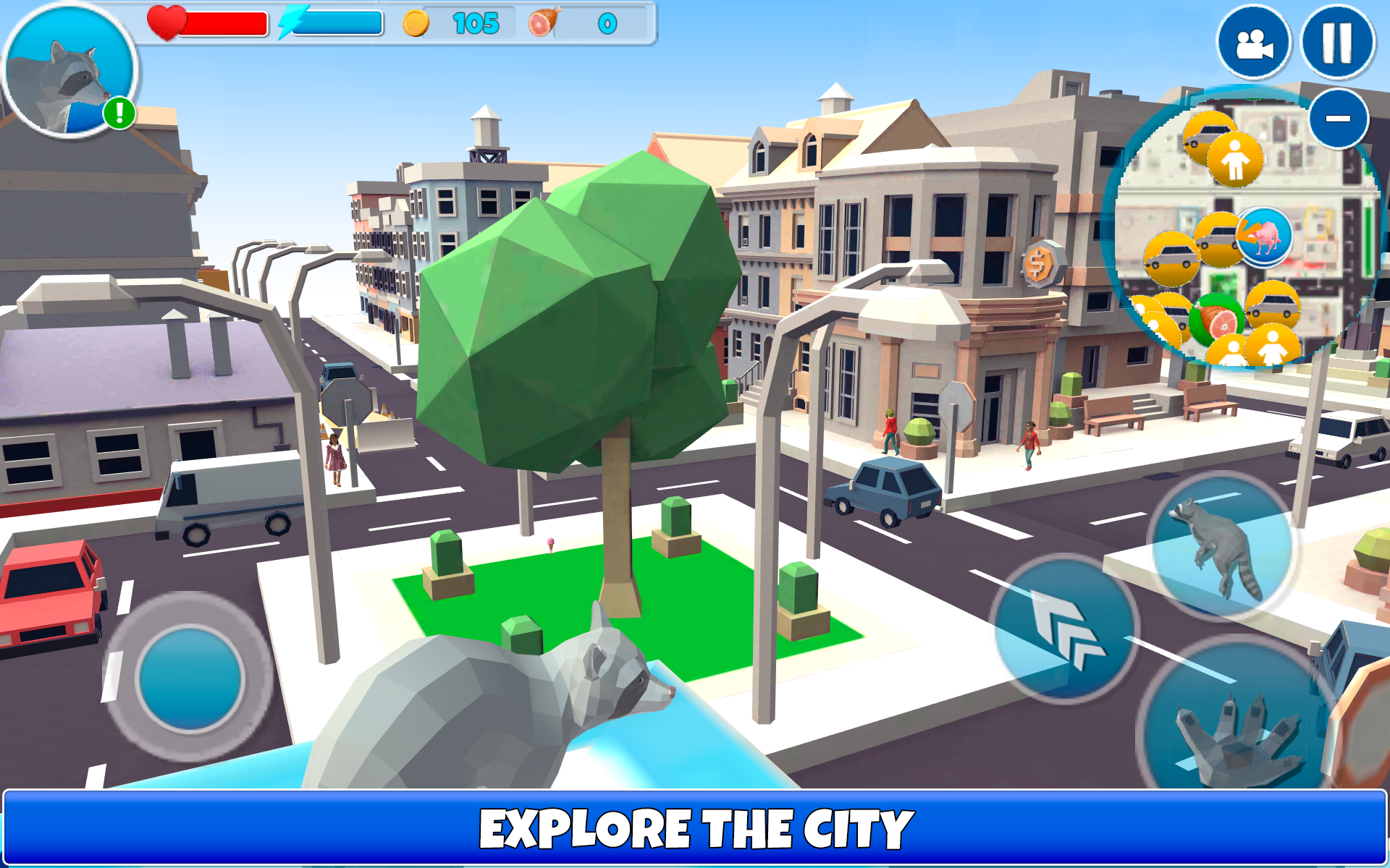 اسکرین شات 1 بازی Raccoon Adventure Simulator 3D