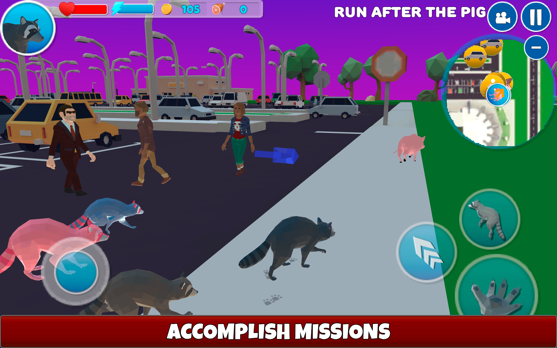 اسکرین شات 2 بازی Raccoon Adventure Simulator 3D