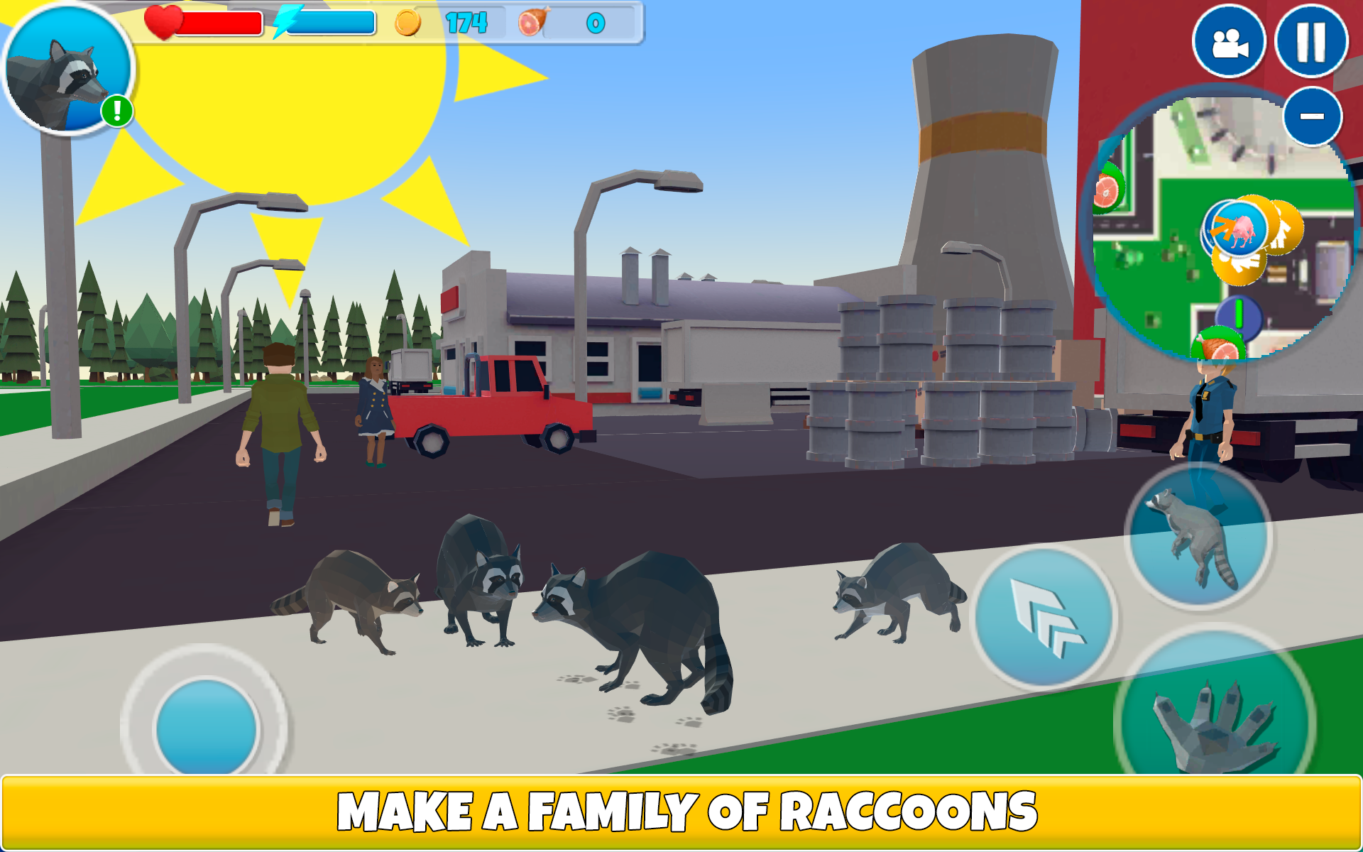 اسکرین شات 3 بازی Raccoon Adventure Simulator 3D
