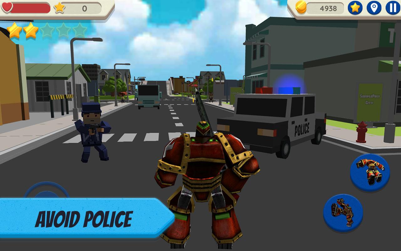 اسکرین شات 2 بازی Robot Hero: City Simulator 3D