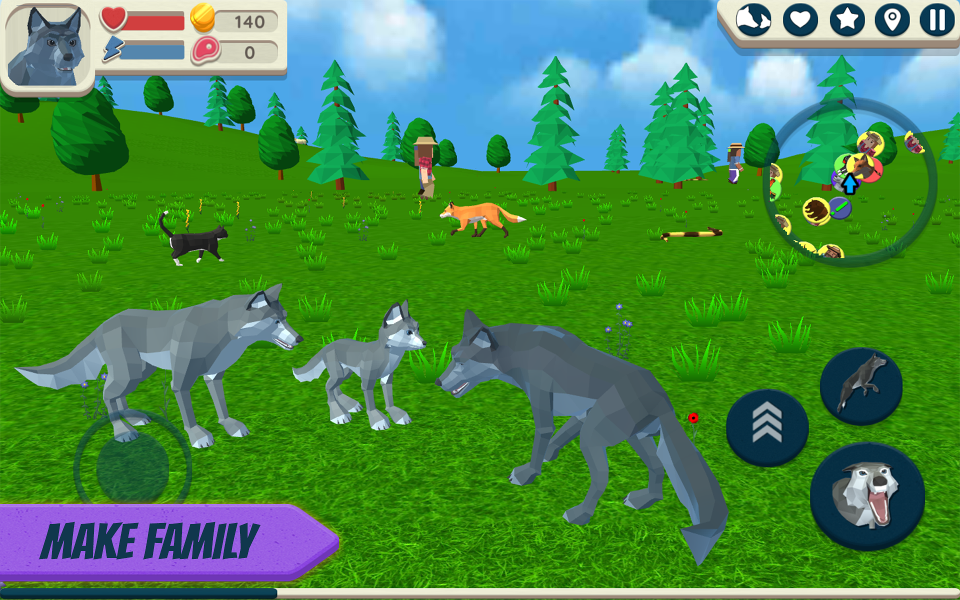 اسکرین شات 3 بازی Wolf Simulator: Wild Animals 3