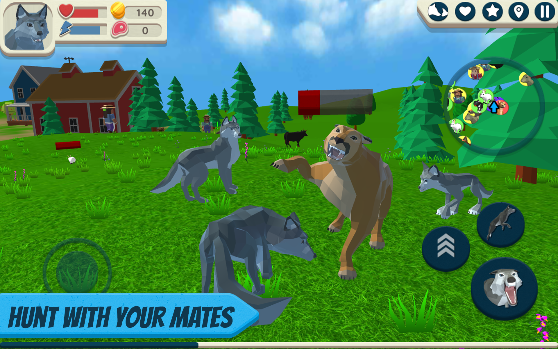 اسکرین شات 1 بازی Wolf Simulator: Wild Animals 3