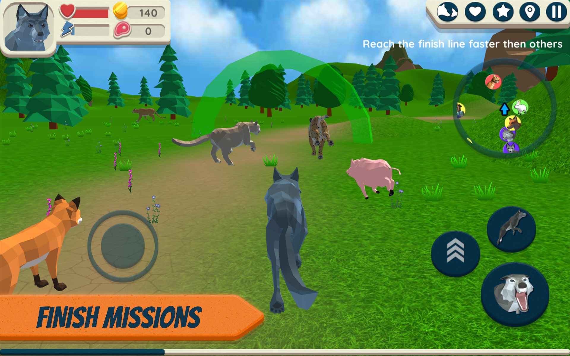 اسکرین شات 2 بازی Wolf Simulator: Wild Animals 3