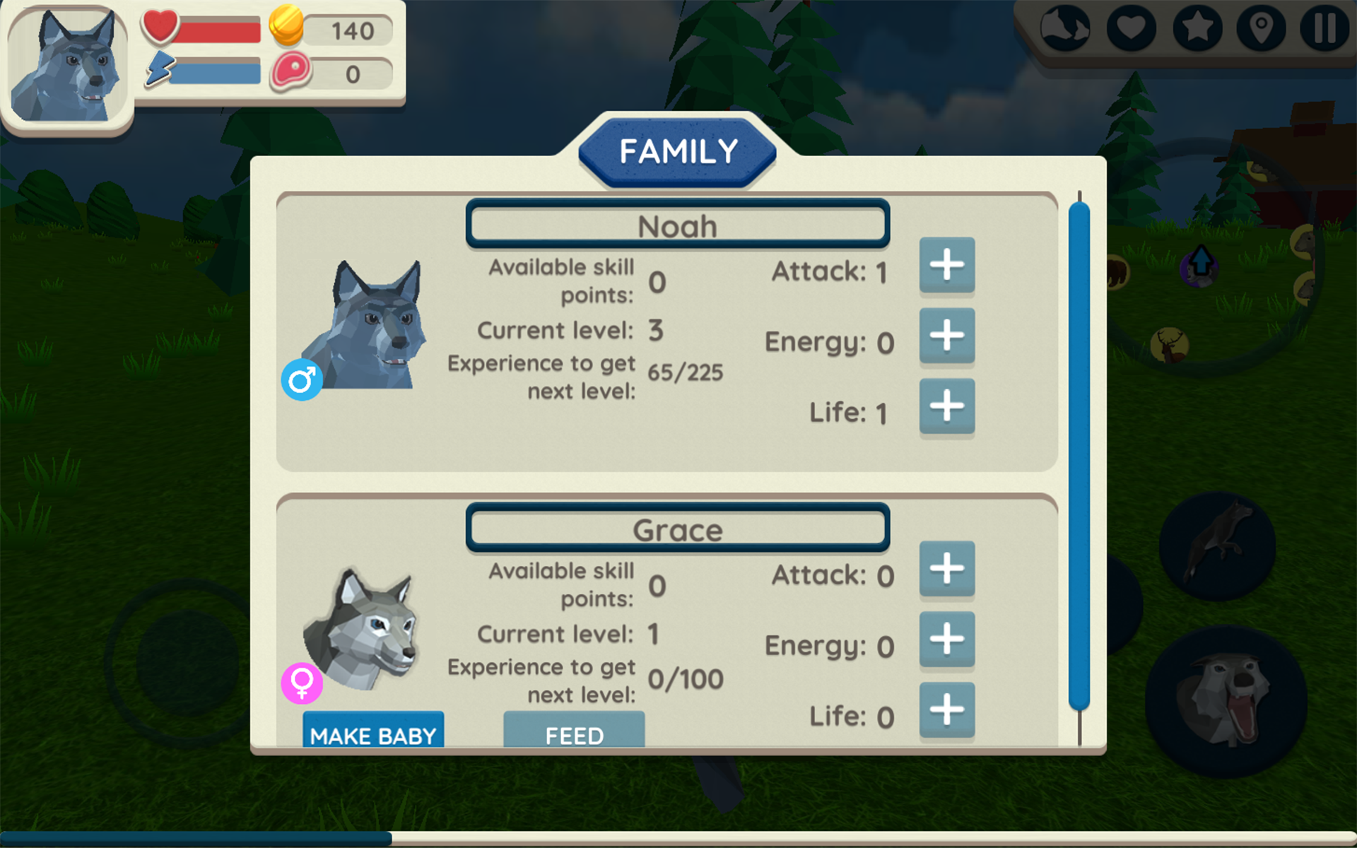 اسکرین شات 4 بازی Wolf Simulator: Wild Animals 3