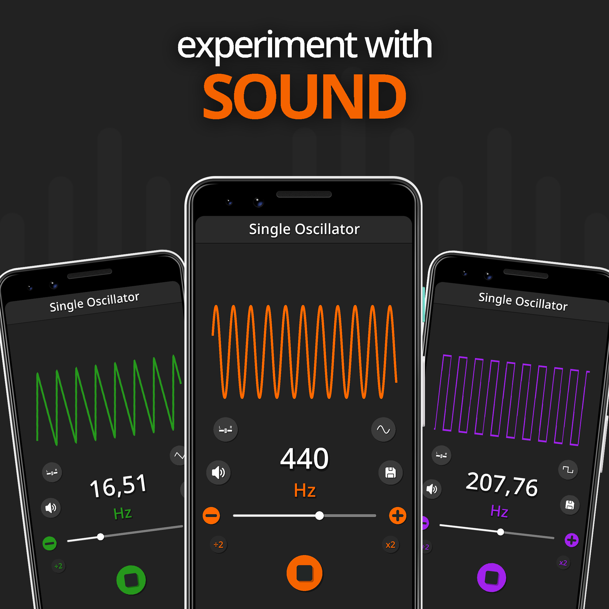 اسکرین شات 1 برنامه Frequency Sound Generator