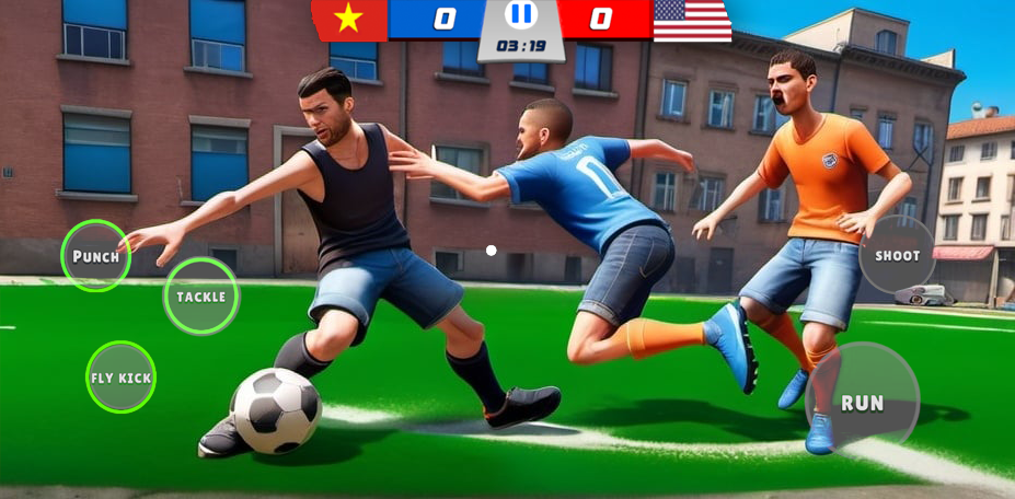 اسکرین شات 1 بازی No Fair Soccer: Shaolin Play