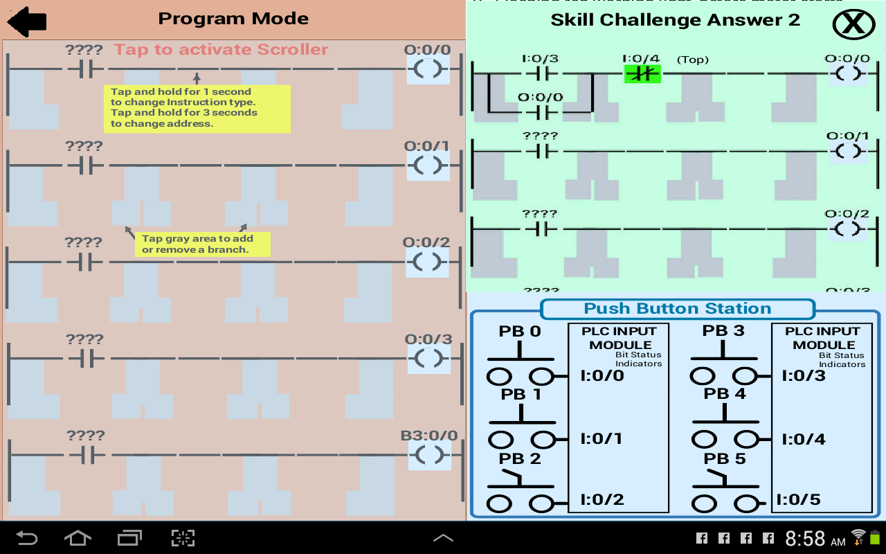 اسکرین شات 5 برنامه PLC Simulator, Mechatronics, P