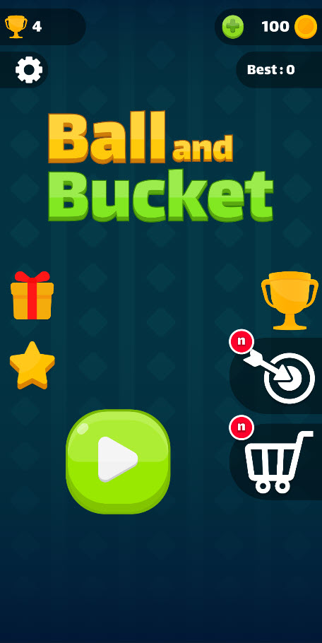 اسکرین شات 1 بازی بال اَند باکِت | Ball And Bucket