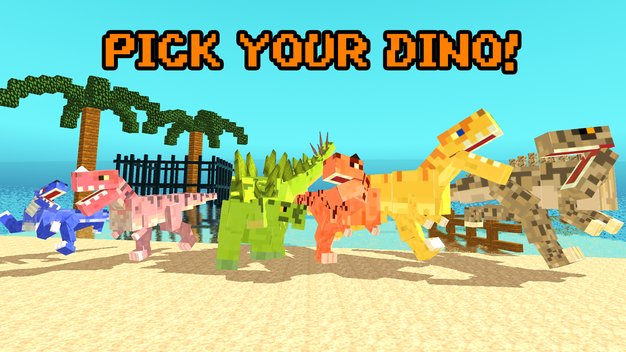 اسکرین شات 1 بازی Blocky Dino Park Dino Arena