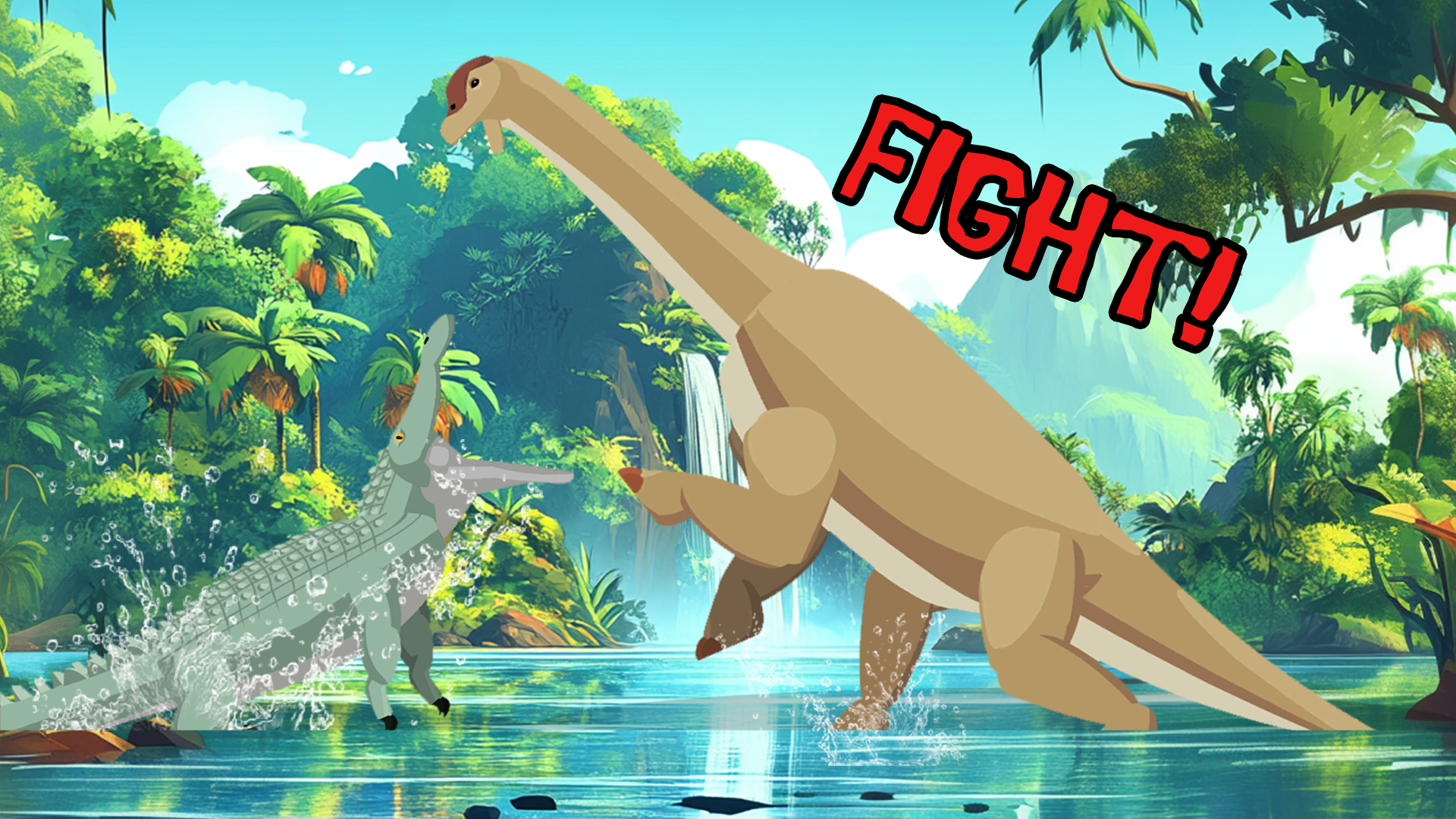 اسکرین شات 3 بازی T-Rex Fights Dinosaurs