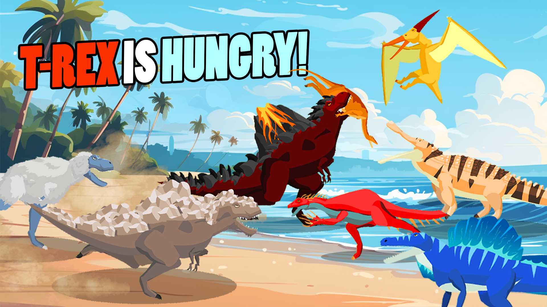 اسکرین شات 1 بازی T-Rex Fights More Dinosaurs