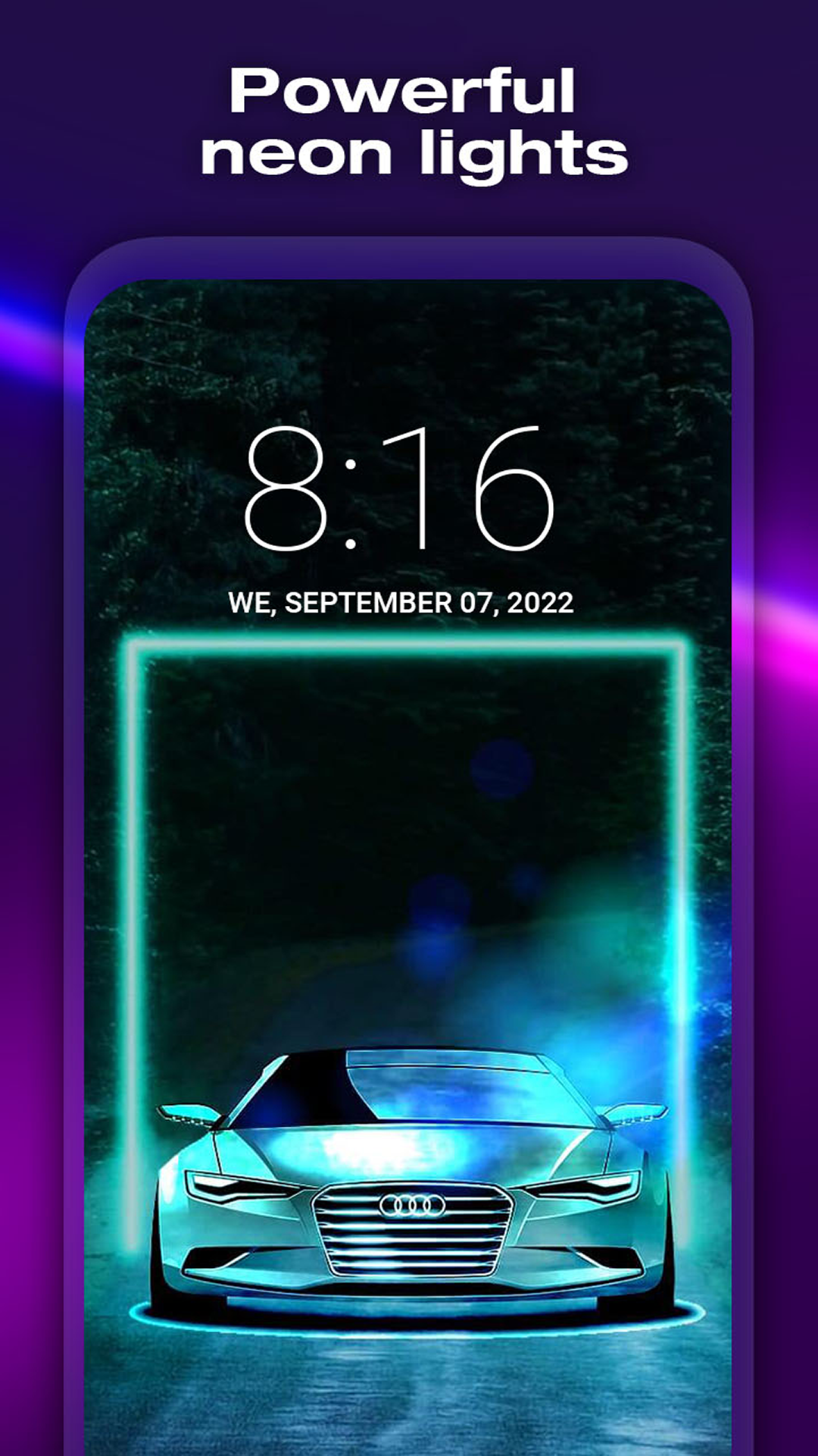اسکرین شات 3 برنامه Neon Cars Live Wallpaper HD