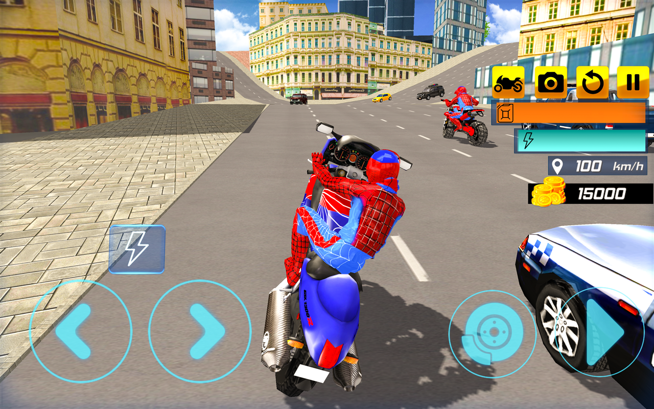 اسکرین شات بازی Superhero Stunt Bike Simulator 4