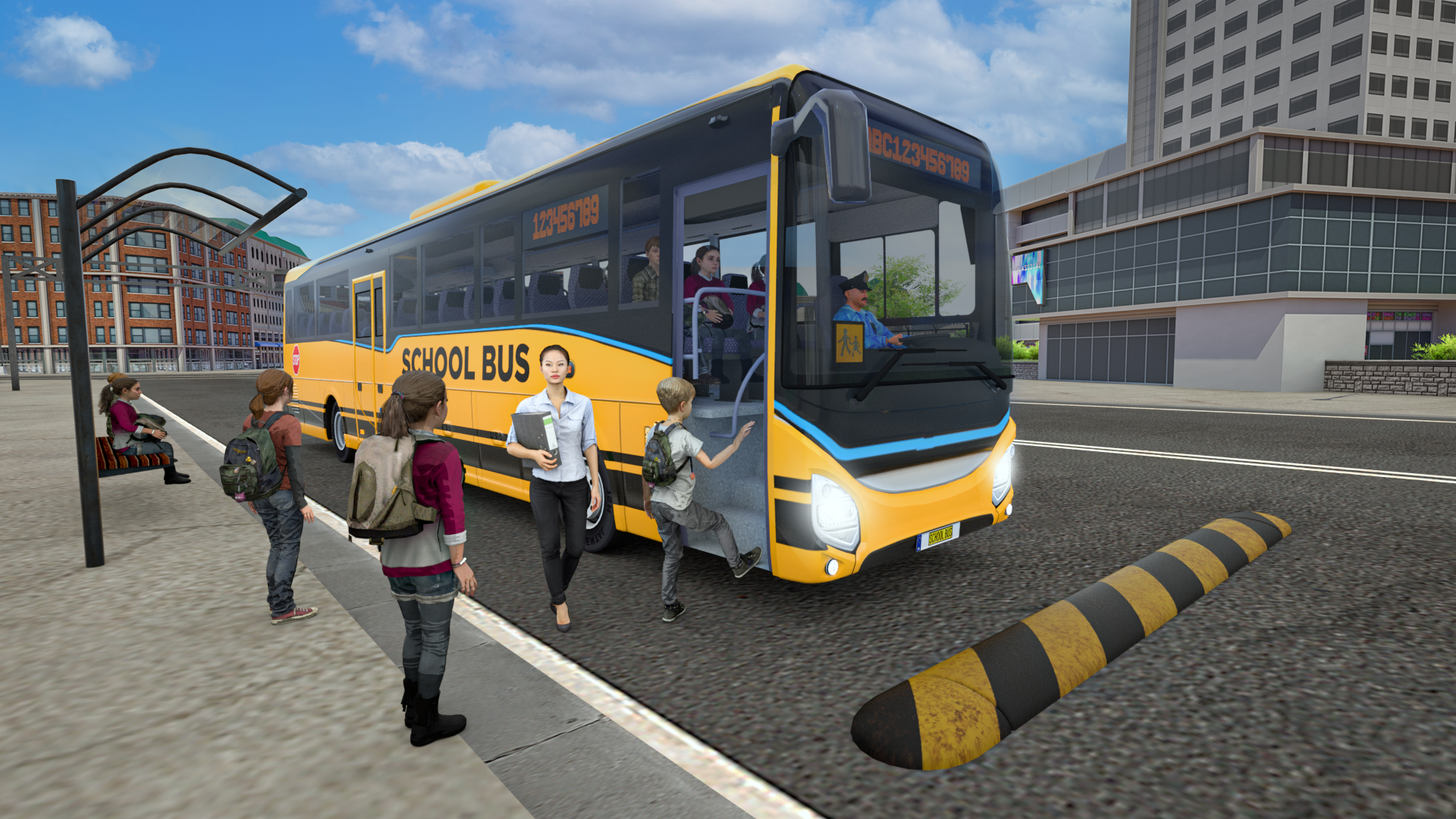 اسکرین شات 1 بازی School Bus Game: Driving Sim