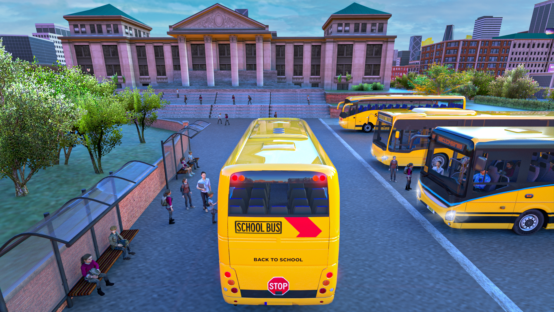 اسکرین شات 2 بازی School Bus Game: Driving Sim