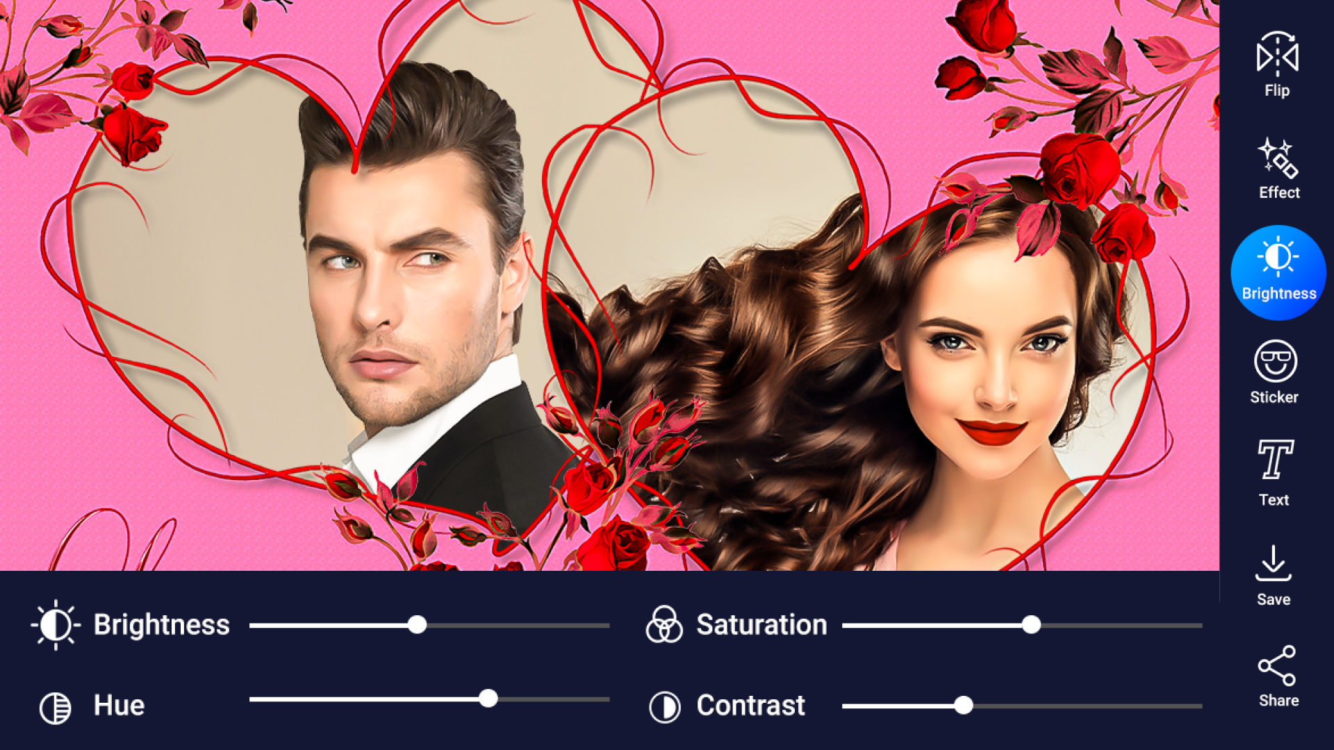 اسکرین شات 3 برنامه Love Heart Photo Frame