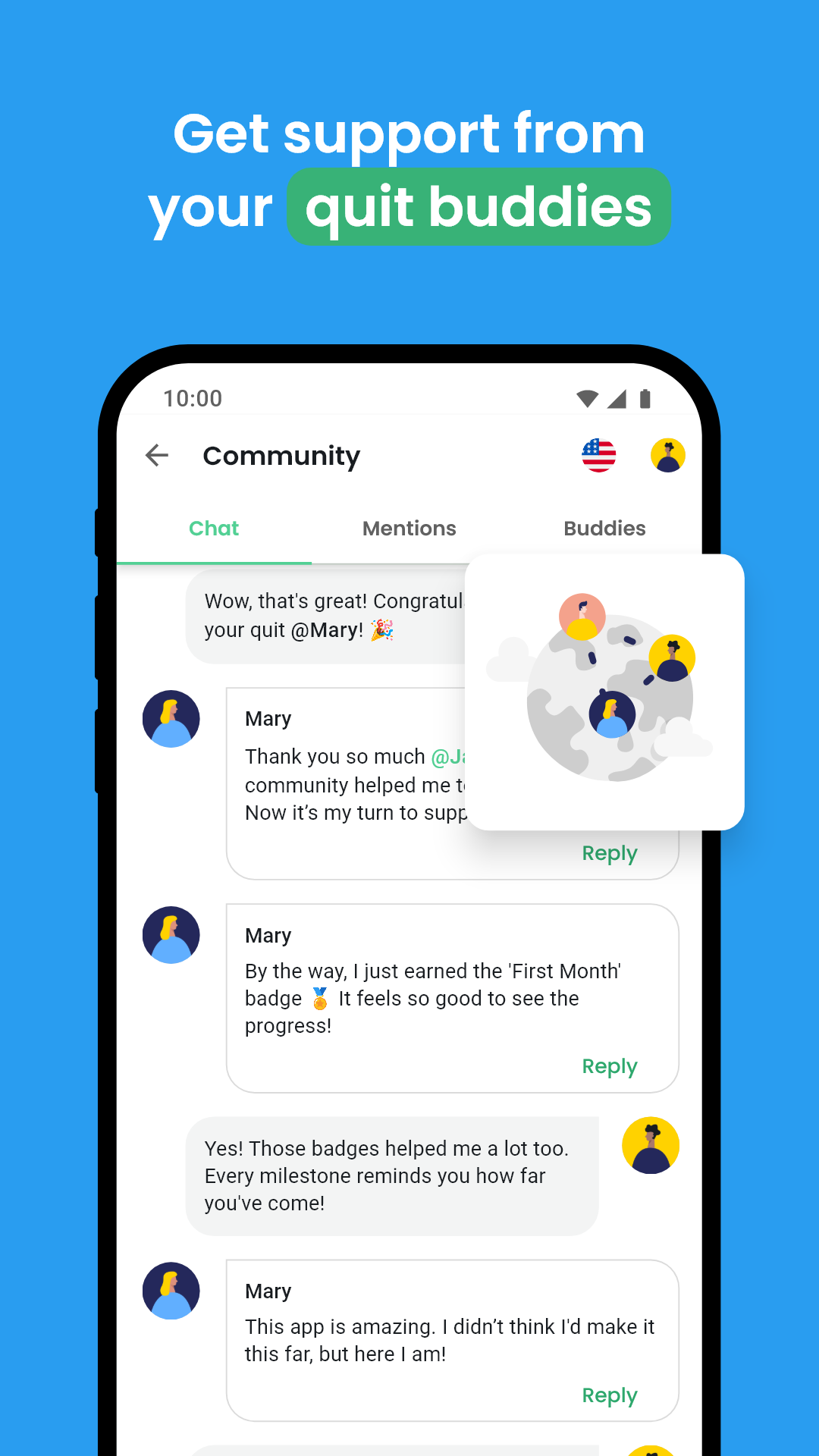 اسکرین شات 6 برنامه QuitNow: Quit smoking for good
