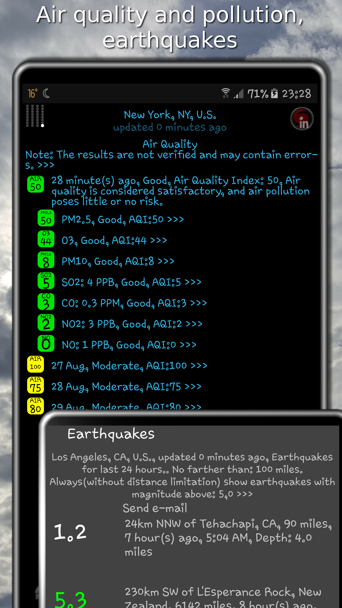 اسکرین شات 6 برنامه eWeather HDF: weather & alerts