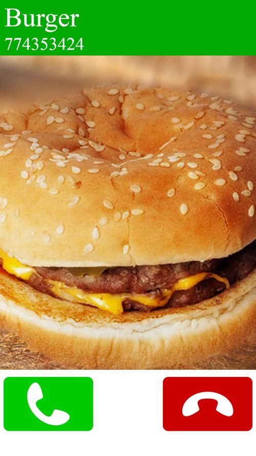 اسکرین شات 1 بازی fake call burger game
