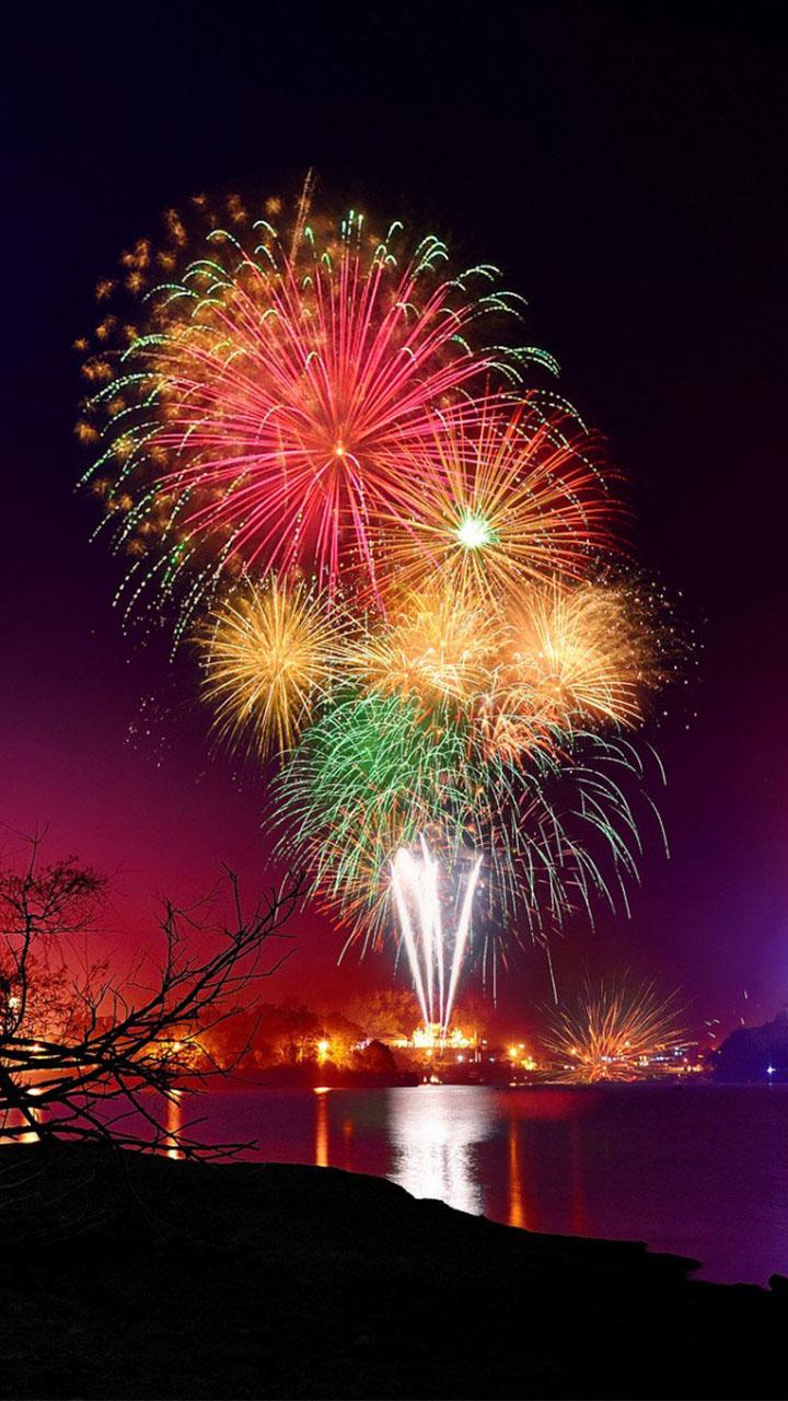 اسکرین شات 3 برنامه Fireworks Live Wallpaper