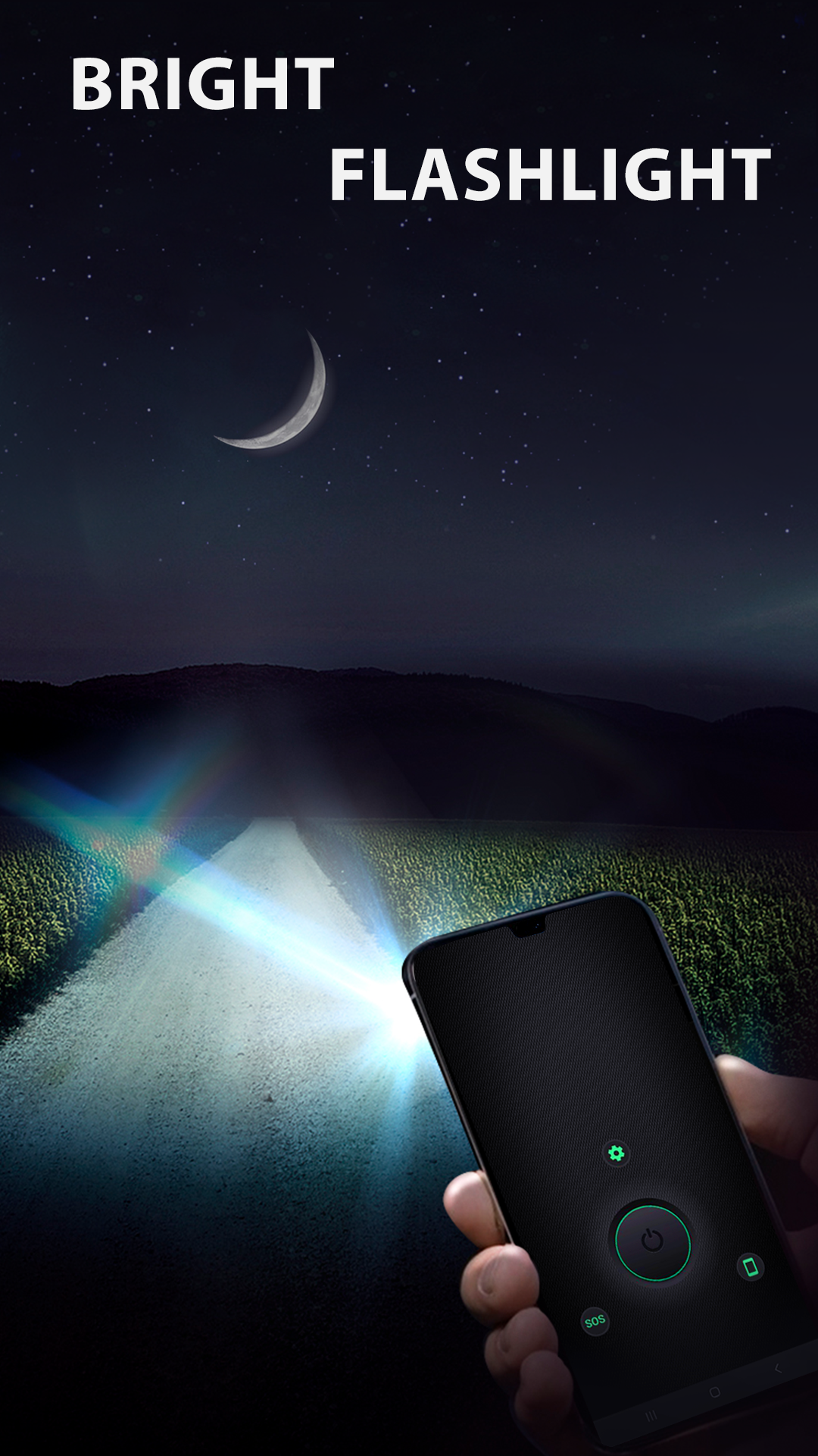 اسکرین شات 1 برنامه Bright Flashlight App Tactical