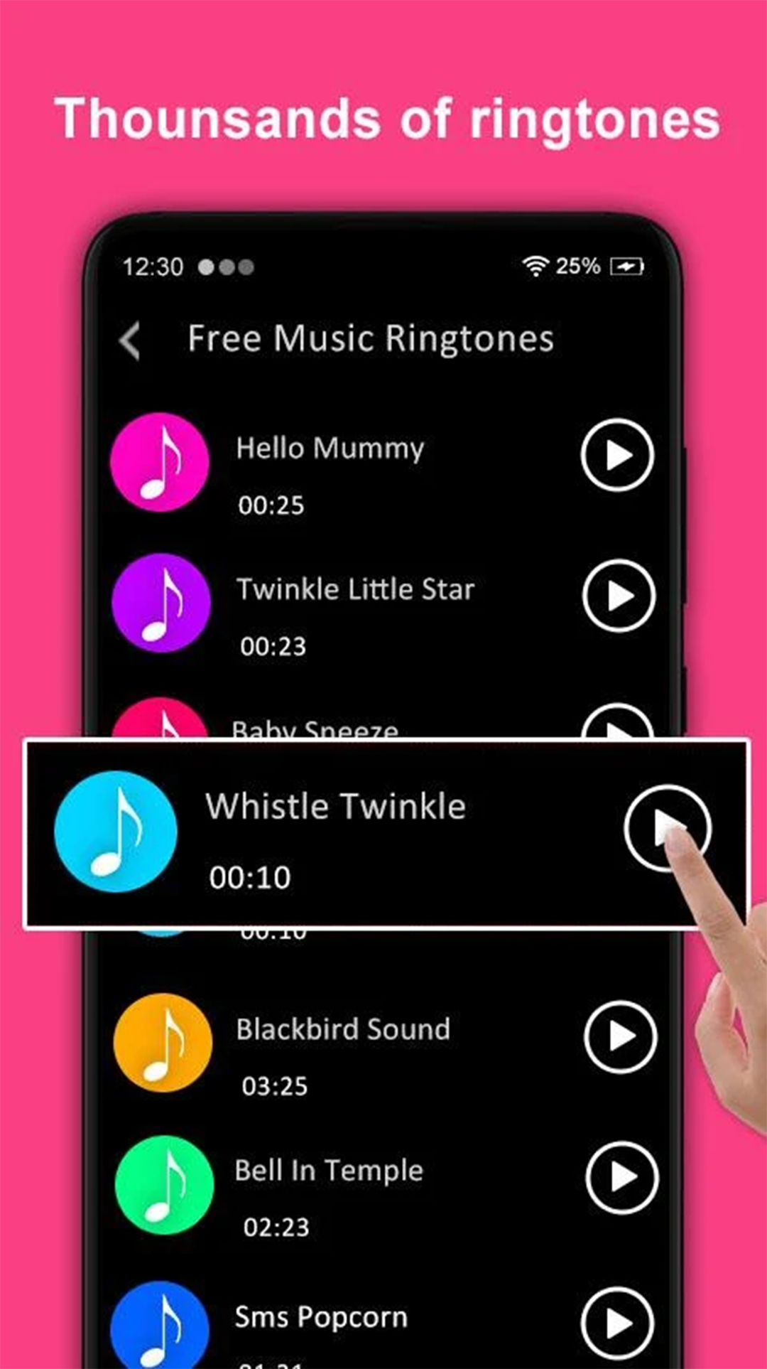 اسکرین شات 1 برنامه MP3 Music Ringtones Downloader
