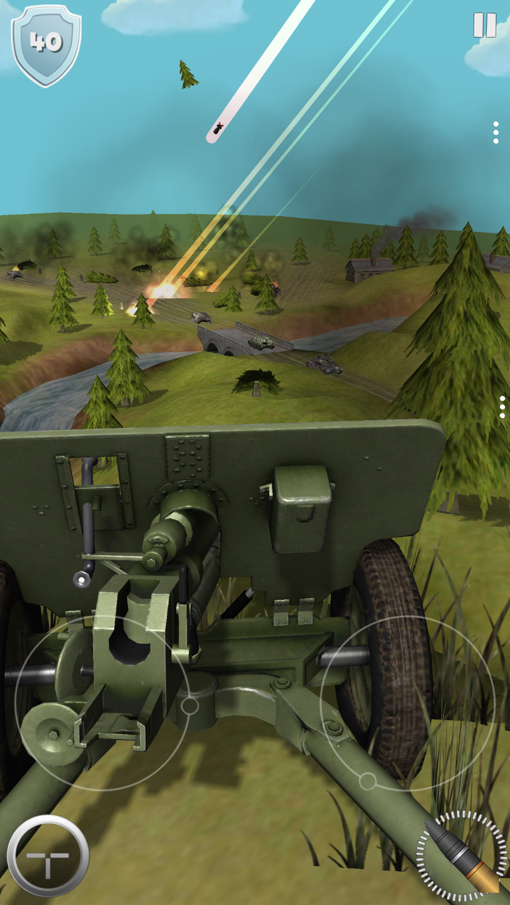 اسکرین شات 1 بازی Artillery Guns Destroy Tanks