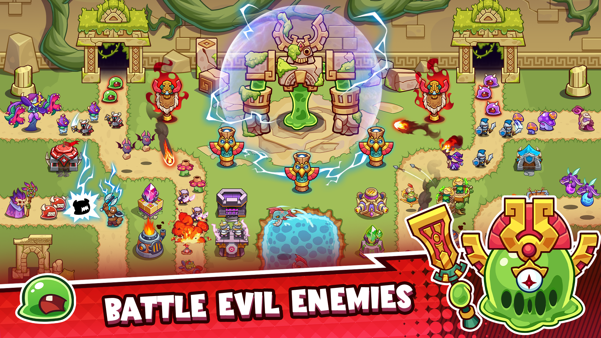 اسکرین شات 3 بازی Epic King Heroes: Classic TD