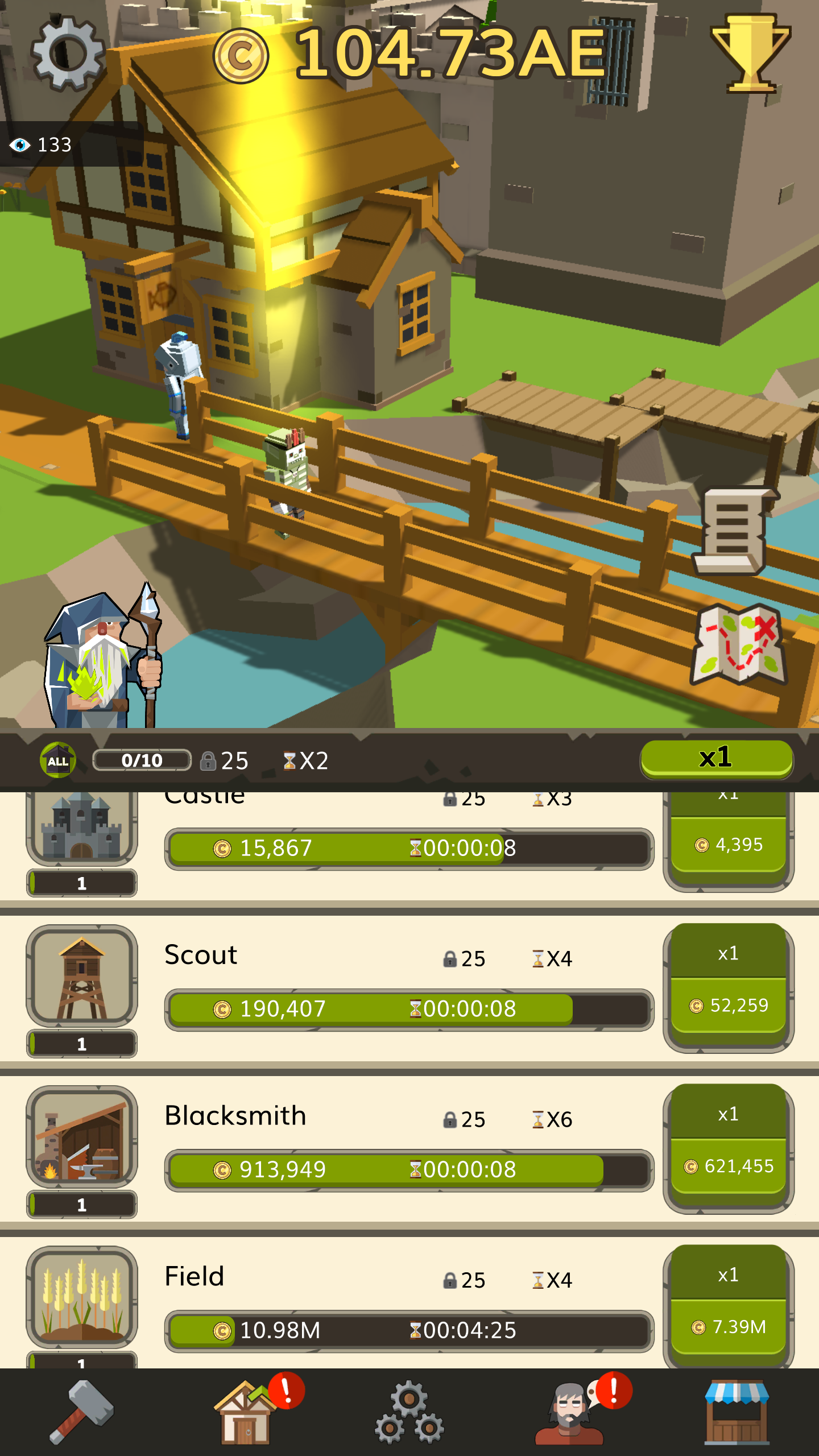اسکرین شات 3 بازی Medieval: Idle Tycoon Game