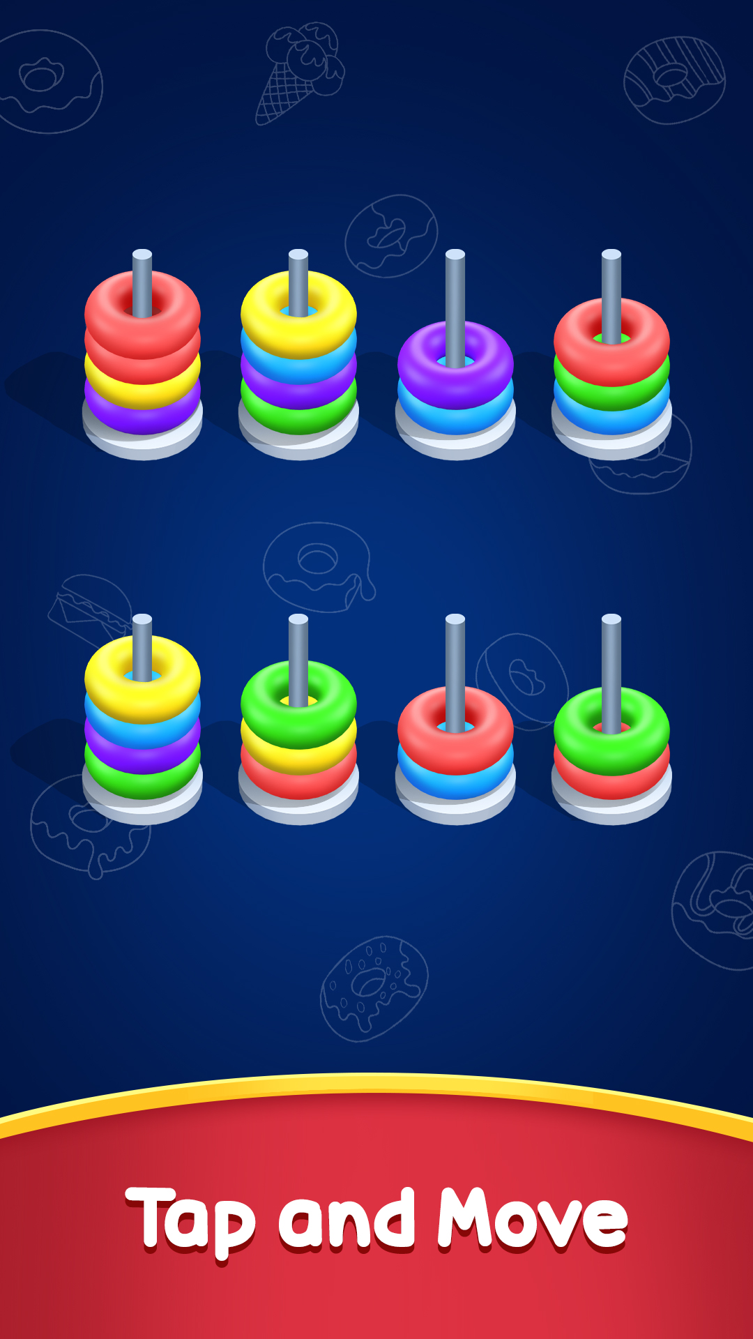 اسکرین شات 3 بازی Donut Sort Puzzle: Color Sorti