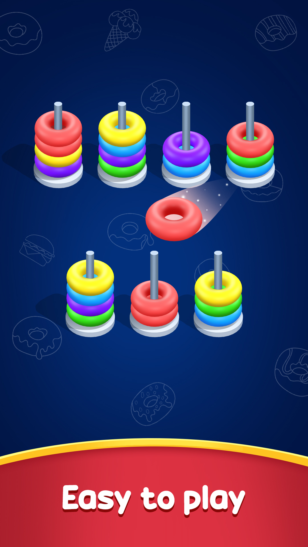 اسکرین شات 1 بازی Donut Sort Puzzle: Color Sorti