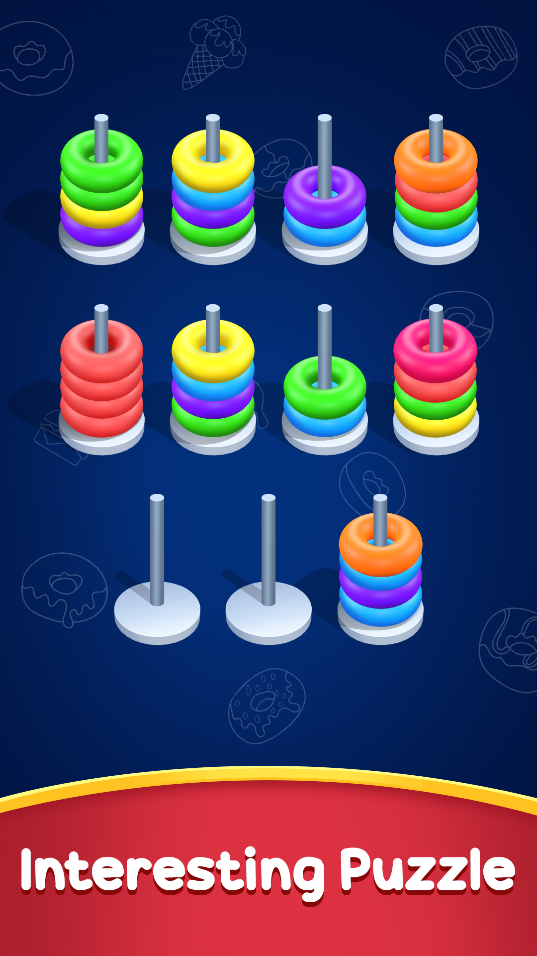 اسکرین شات 5 بازی Donut Sort Puzzle: Color Sorti