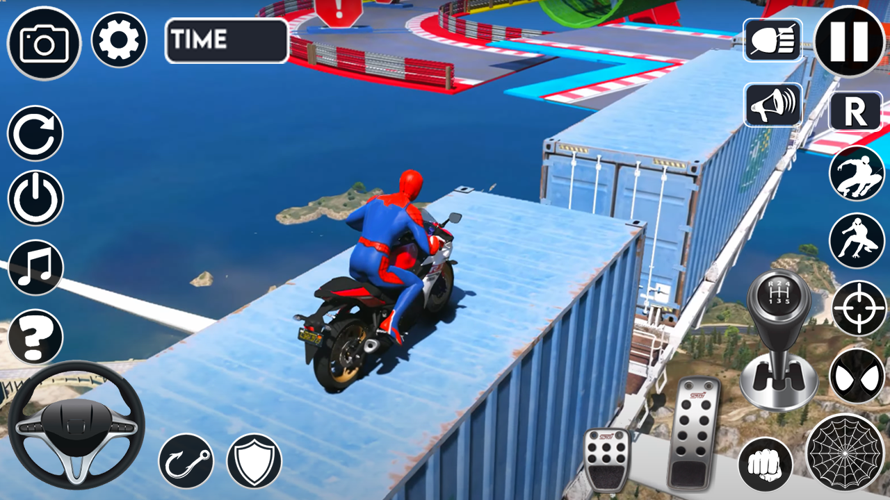 اسکرین شات 4 بازی Superhero Tricky Bike Stunt