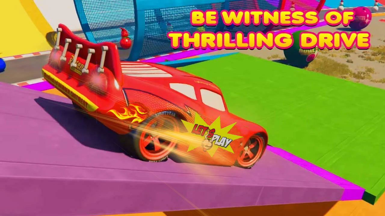 اسکرین شات 3 بازی Superhero Car Race: Mega Ramp
