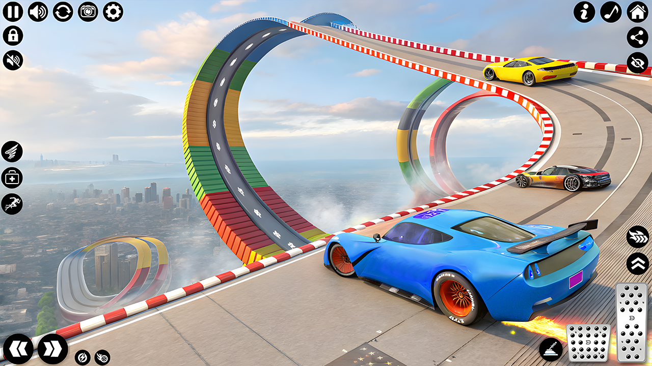 اسکرین شات 2 بازی Superhero Car Race: Mega Ramp
