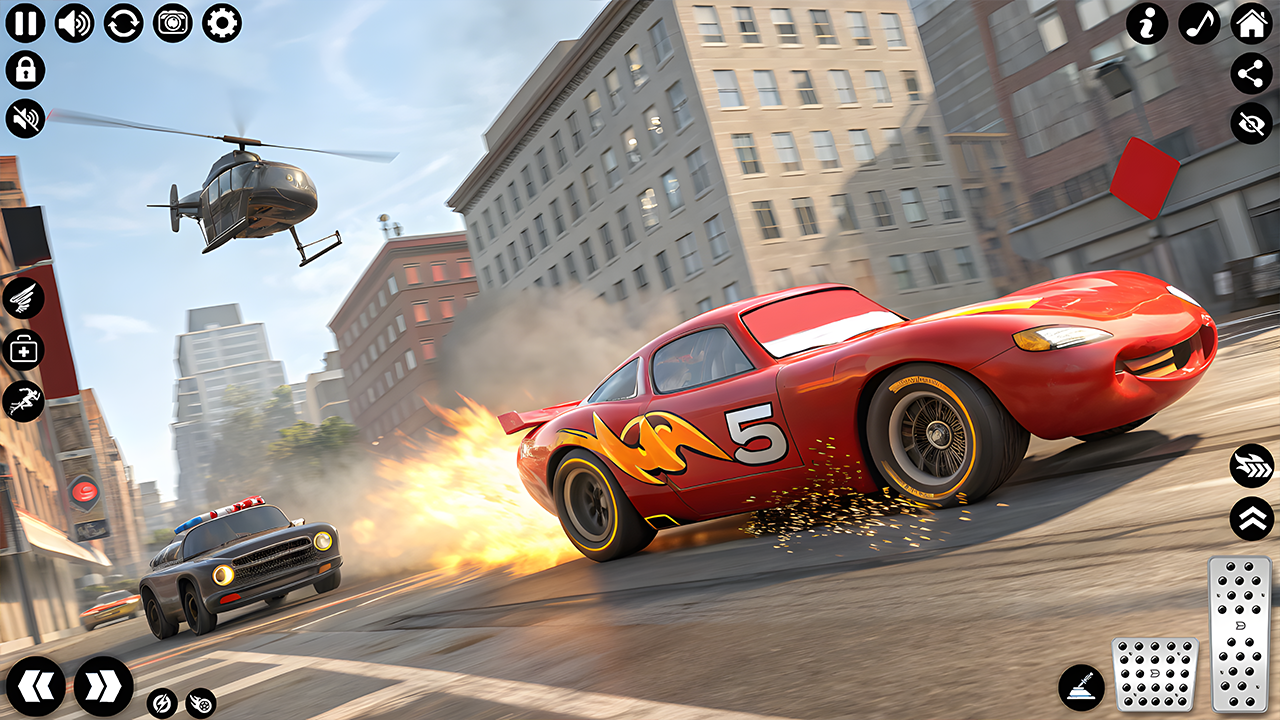 اسکرین شات 4 بازی Superhero Car Race: Mega Ramp