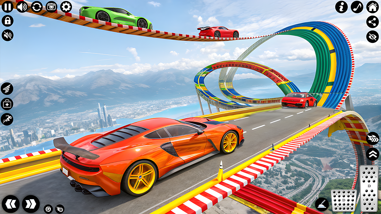 اسکرین شات 1 بازی Superhero Car Race: Mega Ramp
