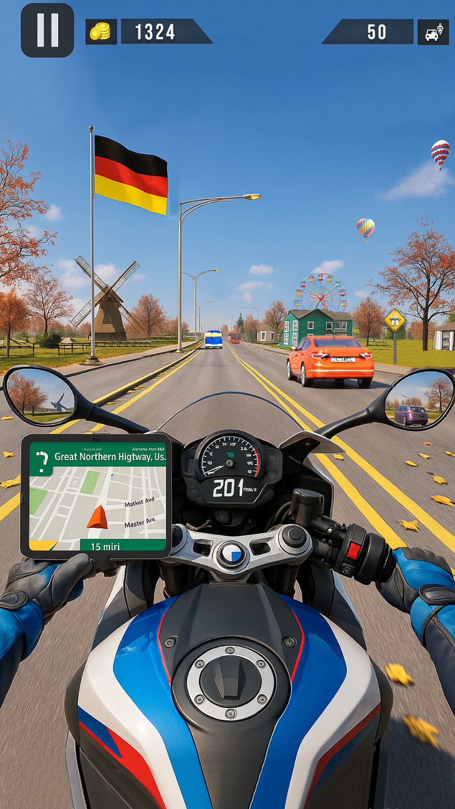 اسکرین شات 3 بازی Moto Racing 3d Motorcycle Game