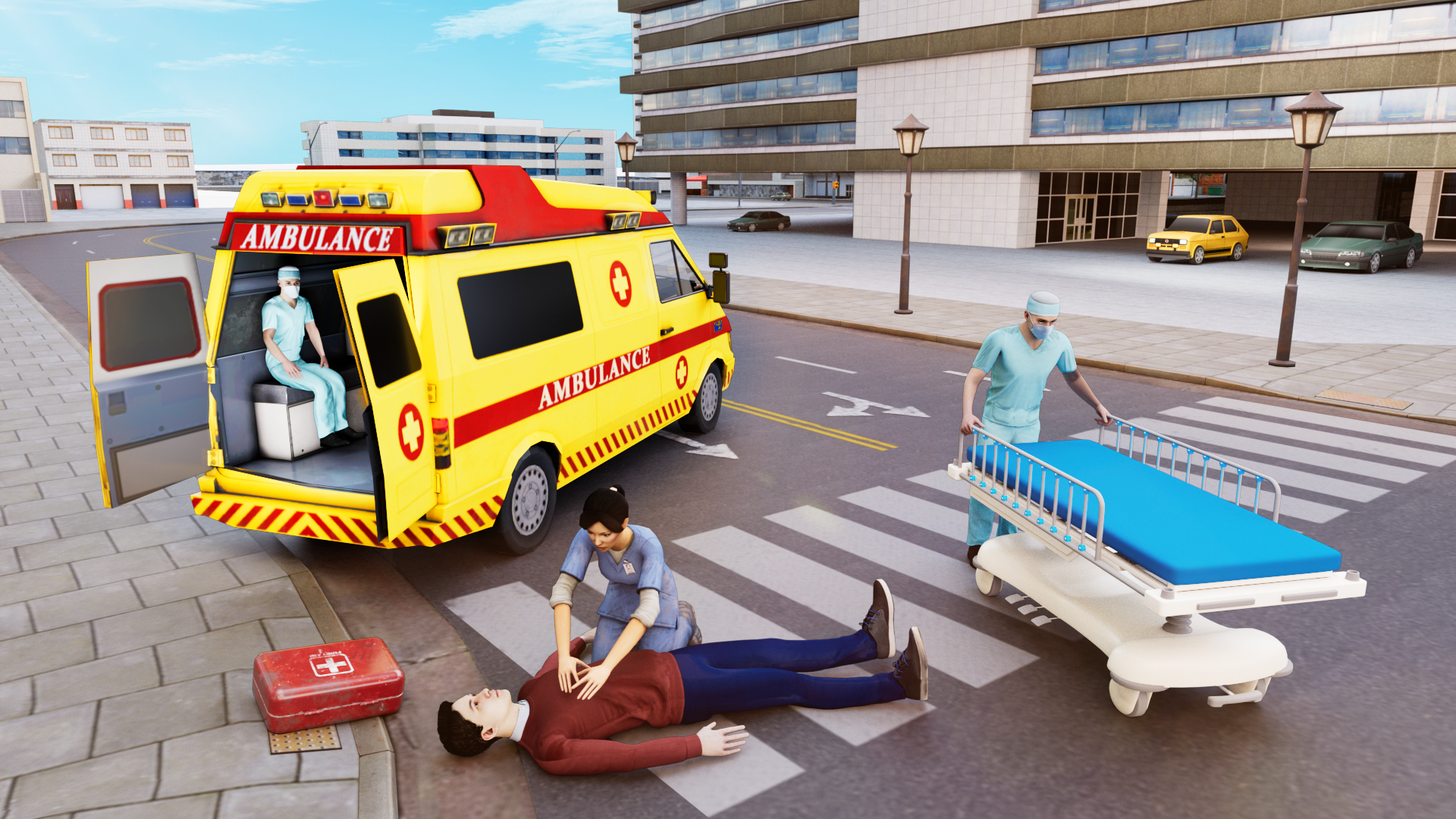 اسکرین شات 1 بازی Ambulance Games Driving 3D