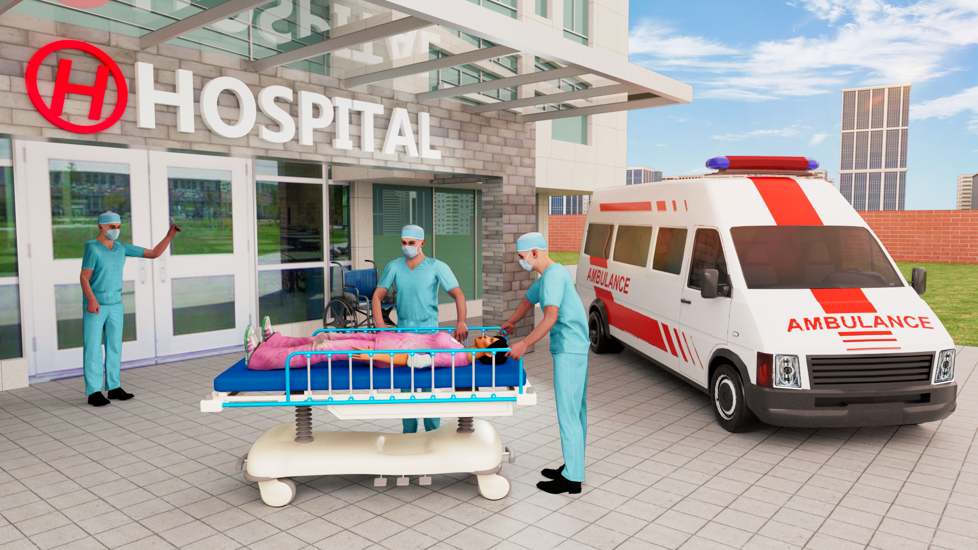 اسکرین شات 3 بازی Ambulance Games Driving 3D