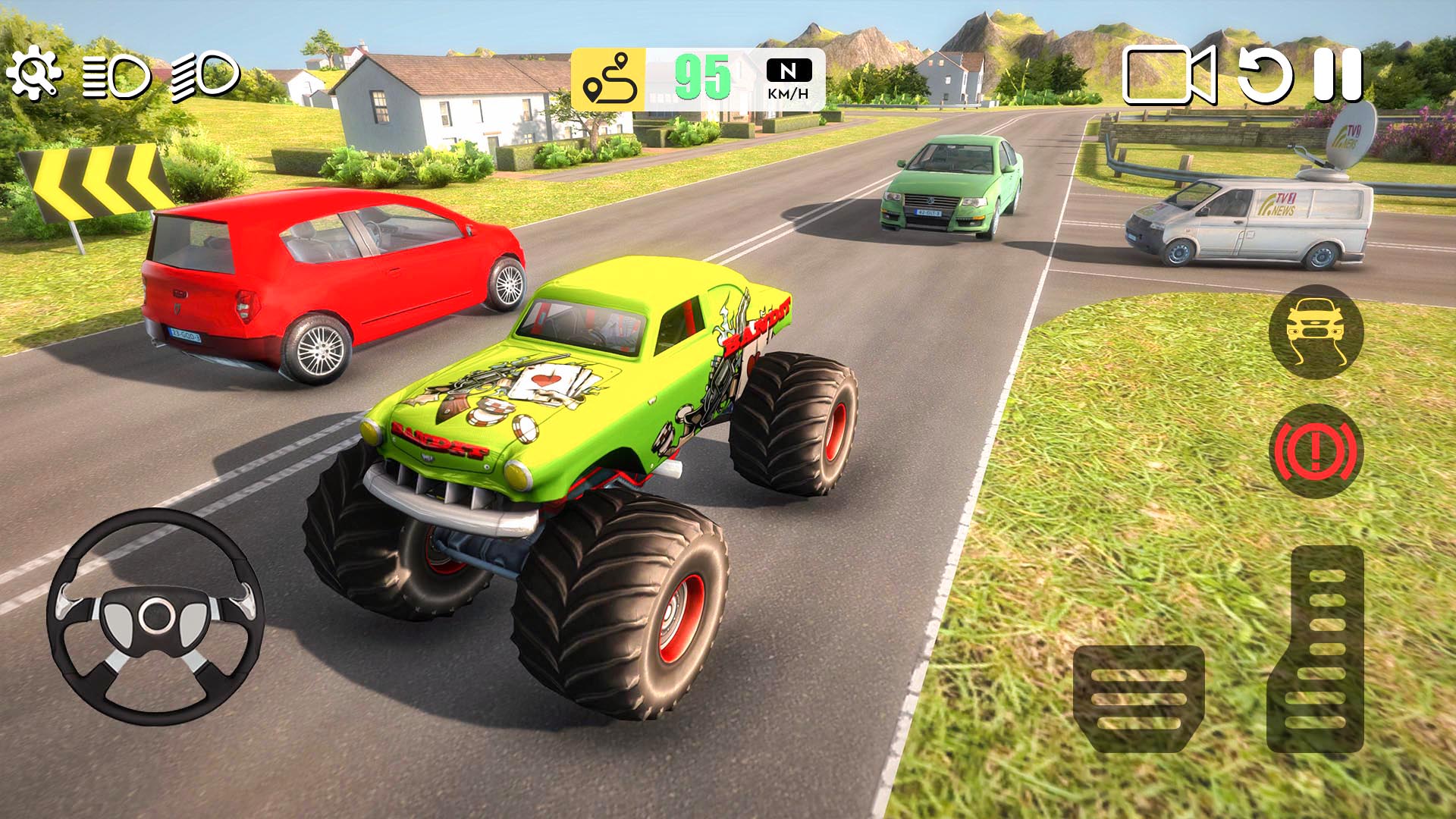 اسکرین شات 1 برنامه Monster Truck Game Simulator