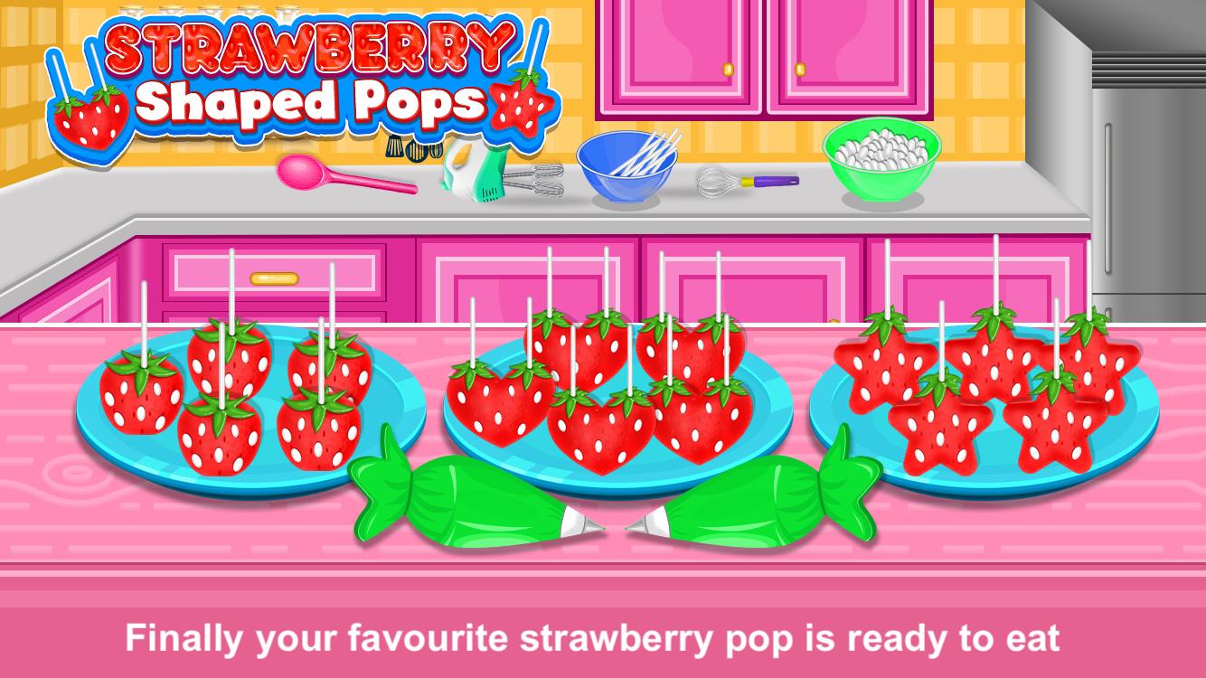 اسکرین شات 1 بازی Strawberry Pops- Cooking Games