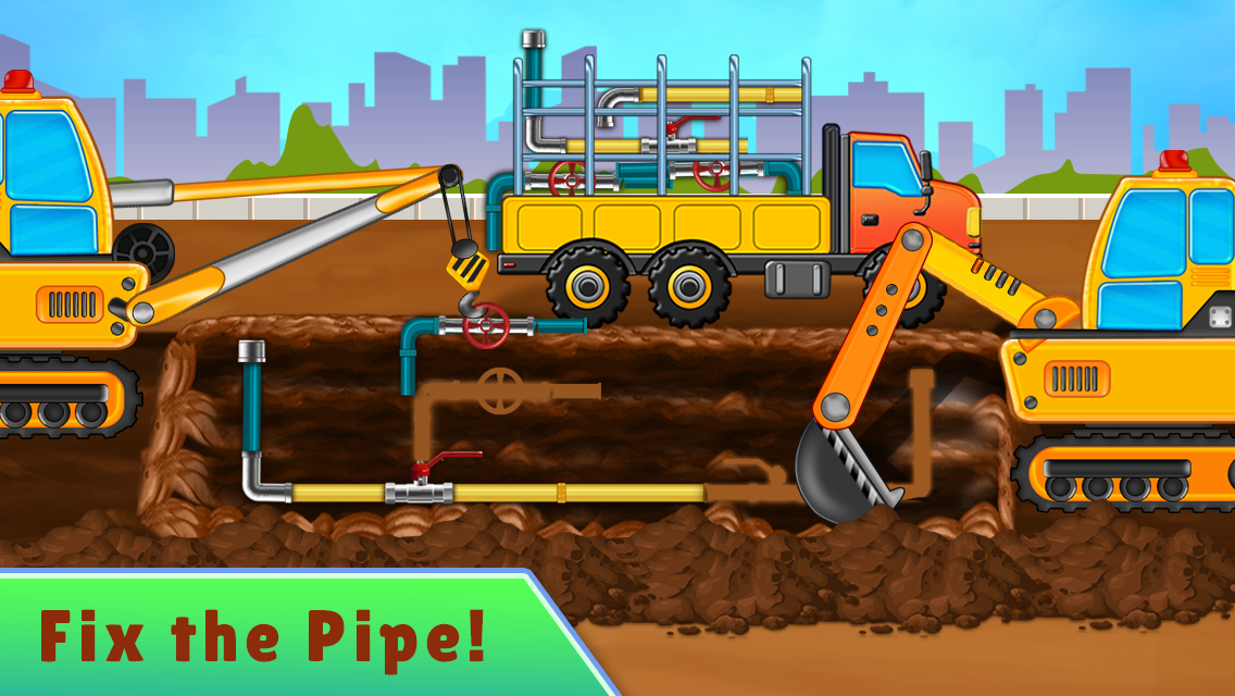 اسکرین شات 4 بازی Kids Construction Vehicle Game