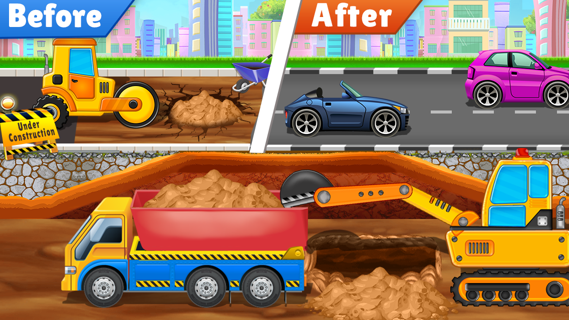 اسکرین شات 3 بازی Kids Construction Vehicle Game