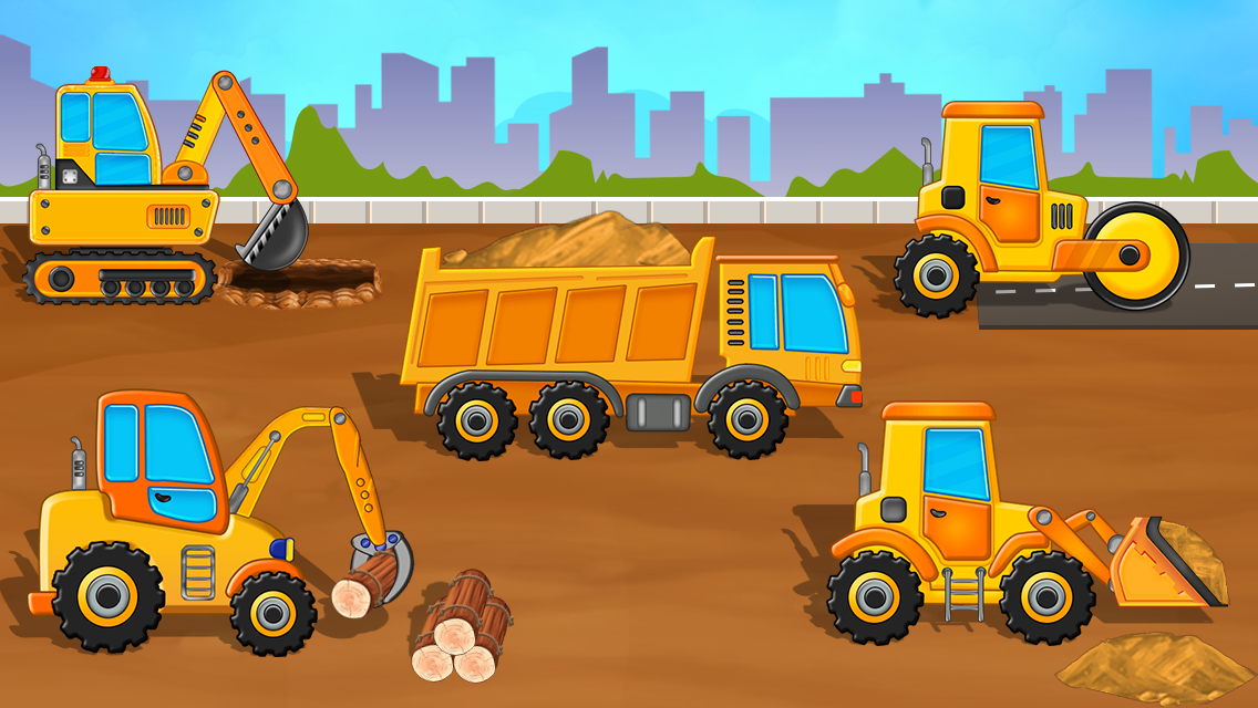 اسکرین شات 5 بازی Kids Construction Vehicle Game