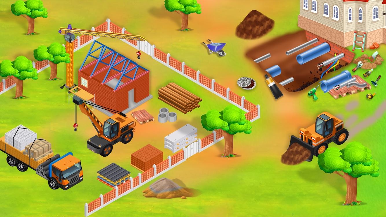 اسکرین شات 2 برنامه Little Builder - Truck Games