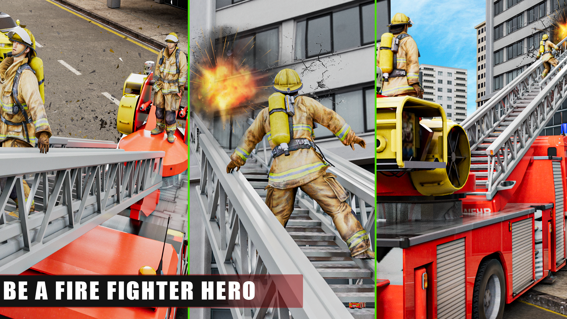اسکرین شات 3 برنامه Fire Truck Games & Rescue Game